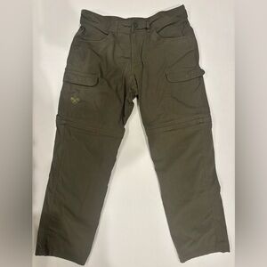 Boy Scouts of America Cargo Convertible Pants Size 36x30 Relaxed Green Uniform